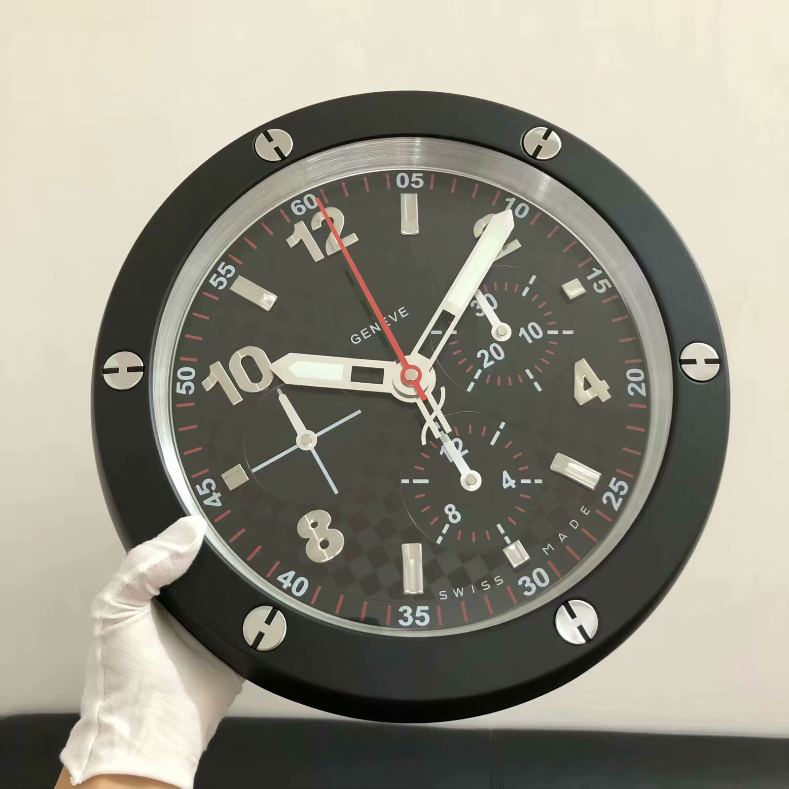 H Big-Bang All Black Wall Clock 34cm